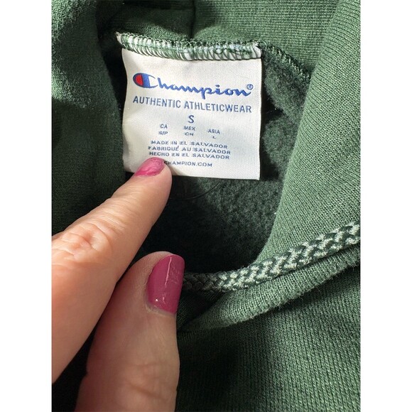Champion William & Mary Pullover Hoodie Men's S Green White Collegiate - Picture 7 of 9